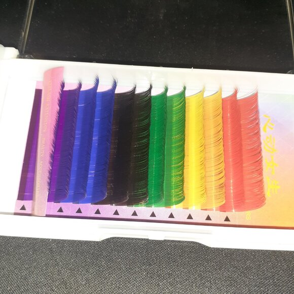 NEW! Multicolor Eyelashes - 20mm - 6 Colors - Eyelash Extensions - Lot of 2 SETS - Picture 4 of 10